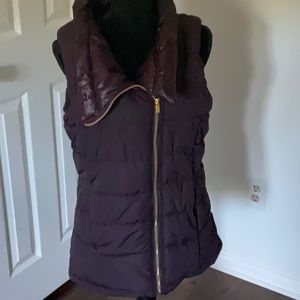 Workshop Republic Clothing Long Puffer Vest - Deep Purple XL